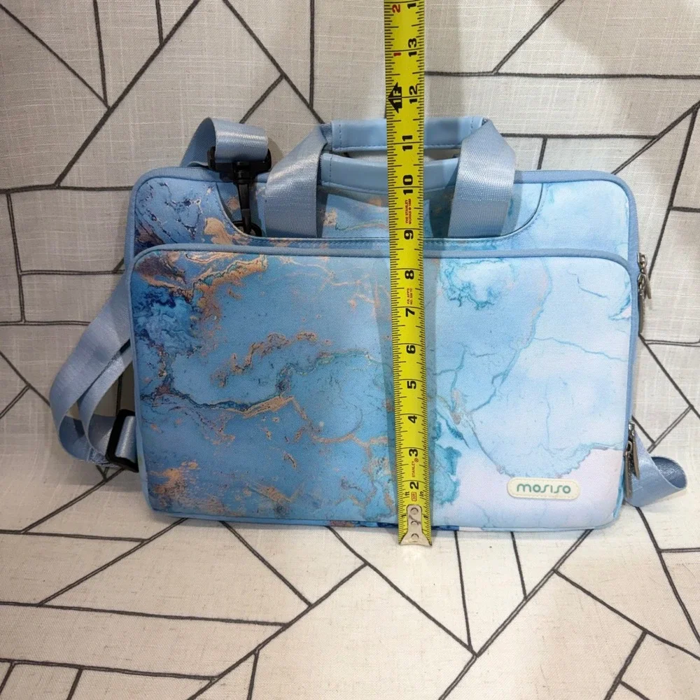 Mosiso Laptop Bag 13-14 inch Blue Marble Shoulder Messenger Briefcase‎ Case
